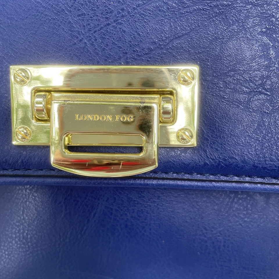 London Fog Sachel Tote Shoulder Hand Bag Crossbody Purse Womens Royal Blue Work - Image 2 of 4