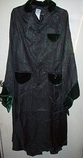 Harry Potter Cloak / Outfit Wizard Black Grey Silver Pinstripe Costume Large
