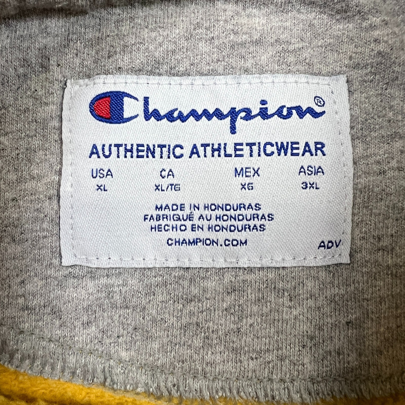 Vintage Y2K Champion Sweatshirt - Mens XL Yellow - image 7