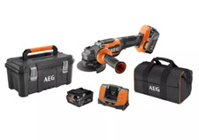 SMERIGLIATRICE Angolare 115mm Brushless 18V AEG DMS BEWS18-115BLPX2 + KIT 5Ah