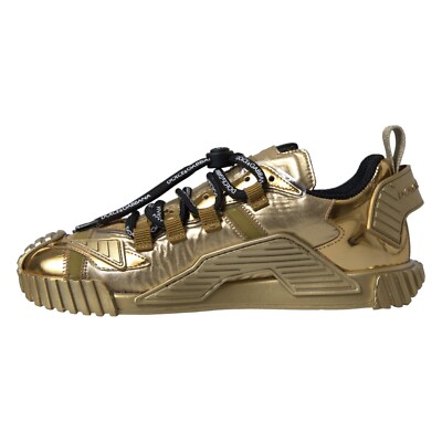 DOLCE & GABBANA Shoes Metallic Gold NS1 Low Top Sneakers
