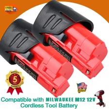 2x Fit For Milwaukee M12 LI-ION XC 3.5Ah High Capacity Battery 12V 48-11-2402 US
