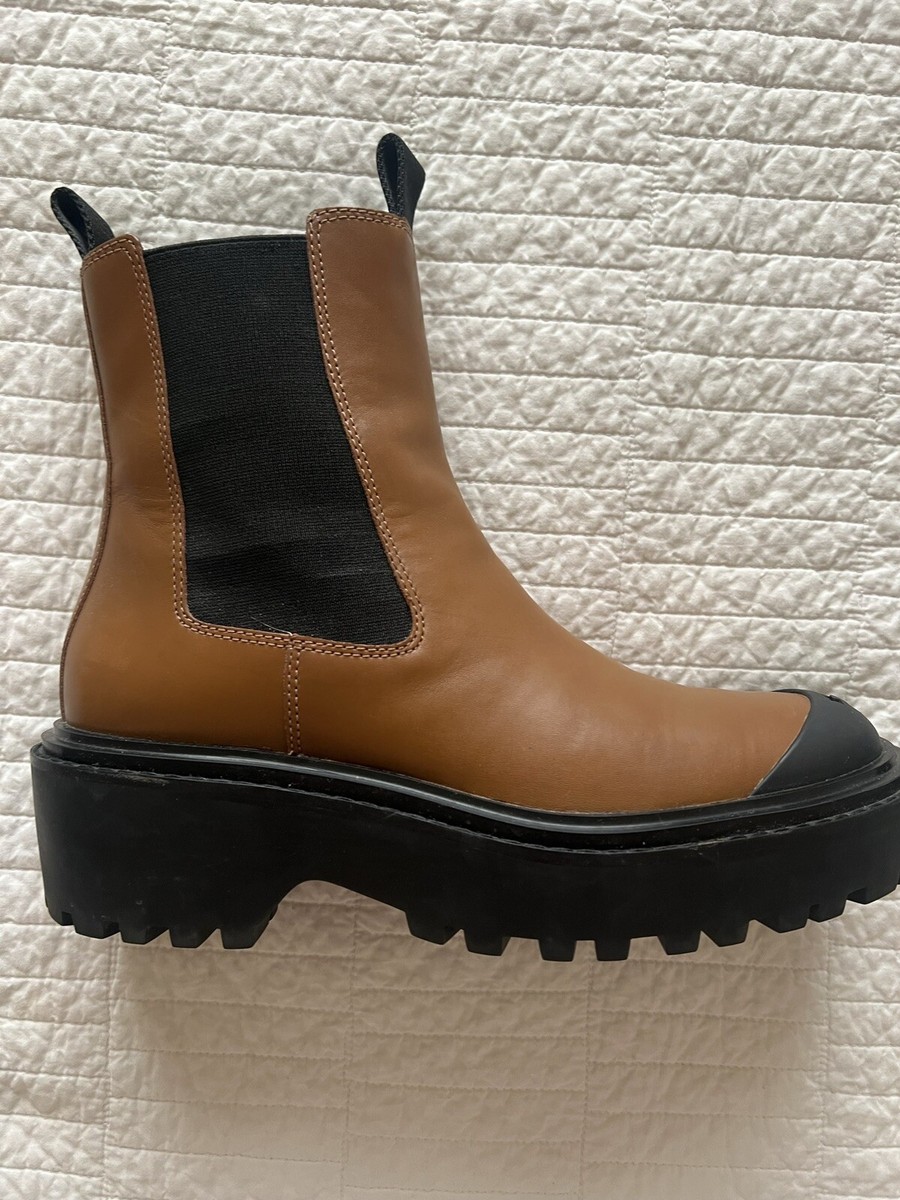 New Tory Burch Benton, Brown And Black Leather Boot/Bootie  display picture 1