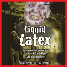 Liquid Latex Makeup 16oz Zombie Make Skin Wrinkles Fun World Halloween