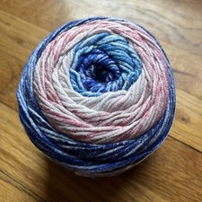 Lion Brand Mandala Ombre Yarn 1 Cake "Pure" 208AL Pink Blue NEW