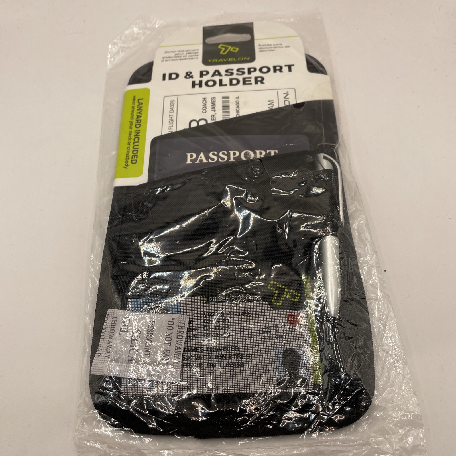 Travelon RFID-Blocking Passport Holder Neck Wallet for Men & Women - Black Keeper-image