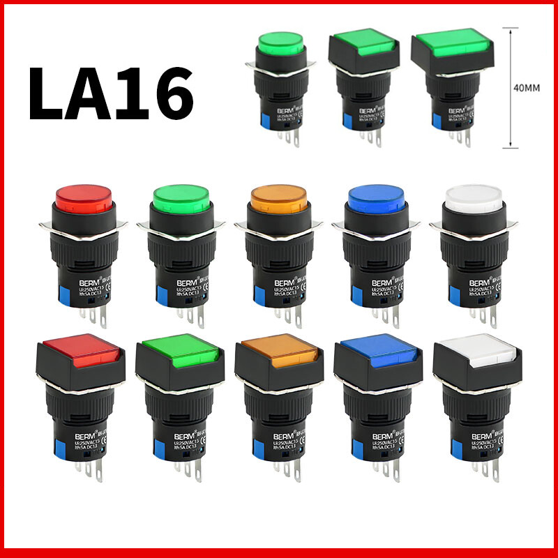 Doppelter Drucktastenschalter 24V – LED Rot/grün Konfigurierbar, 1x Öffner + 1x Schließer, 22/25 Mm Einbau