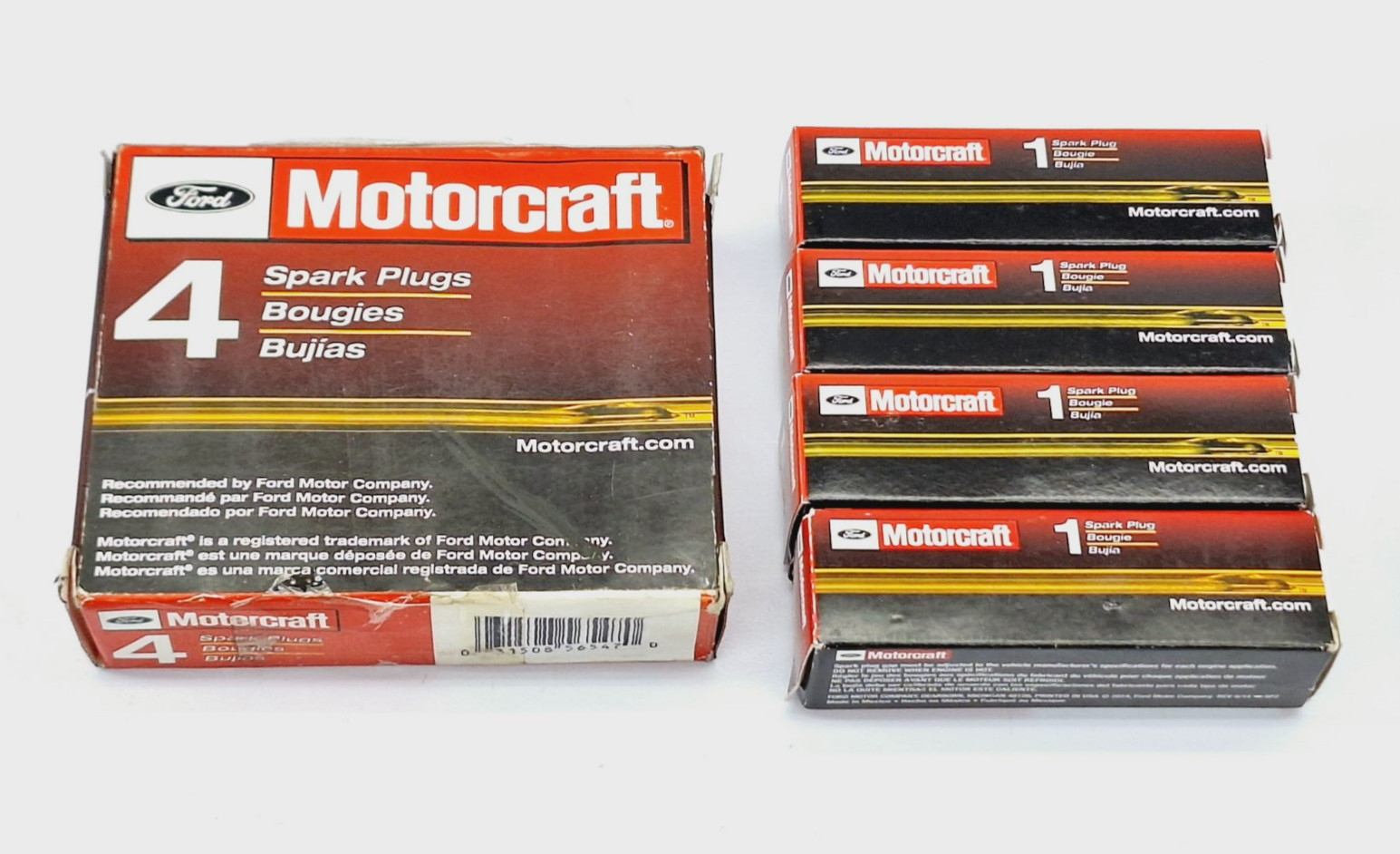 BOX OF 4 FORD MOTORCRAFT SP-521 FINEWIRE PLATINUM SPARK PLUGS AGSF22F1