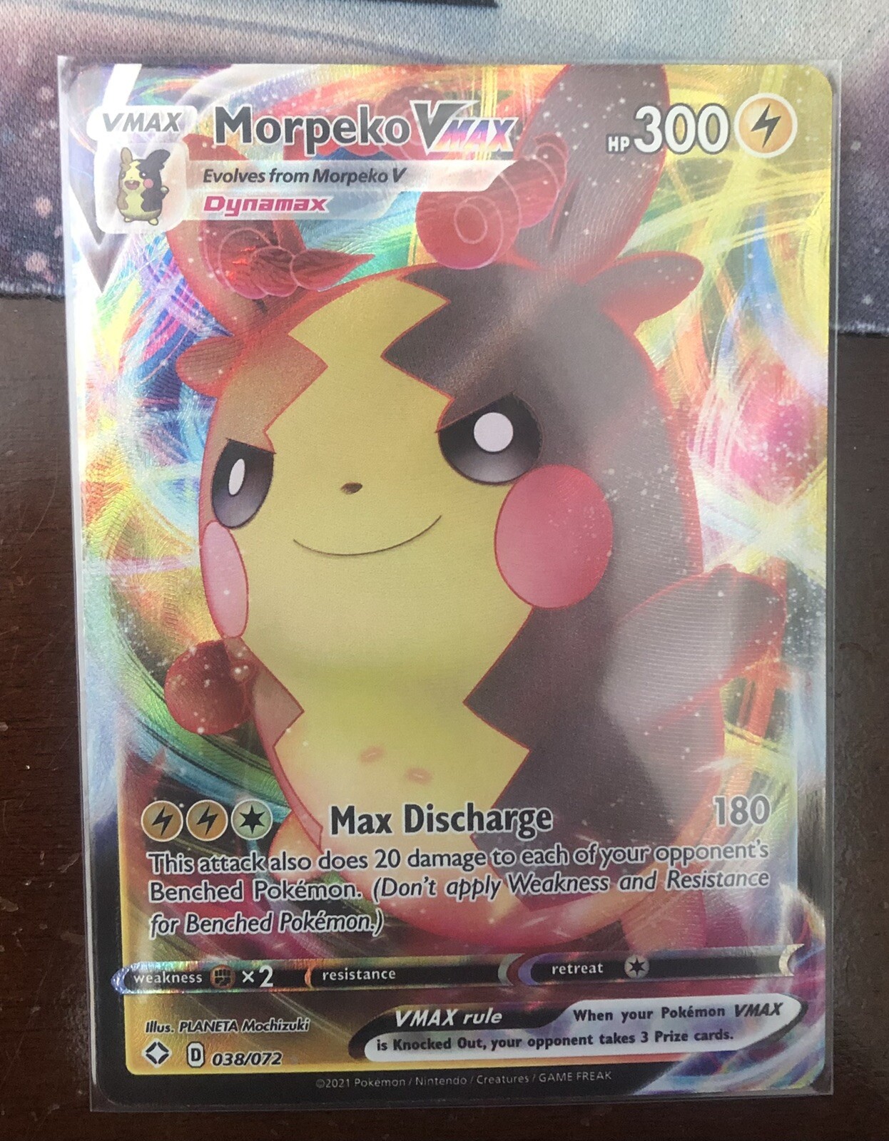 Pokemon TCG Shining Fates Morpeko VMAX Holo Ultra Rare 038/072 NM