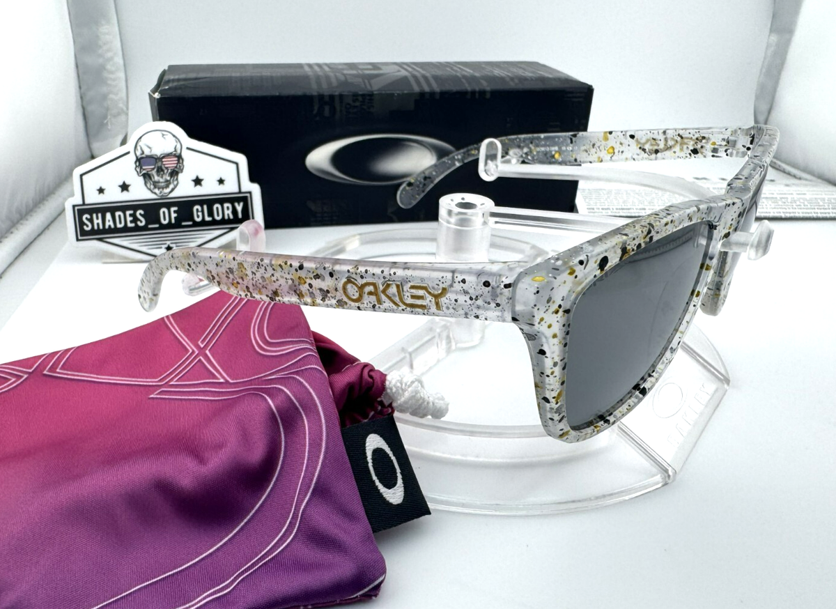 OAKLEY FROGSKINS SPLATTER METALLIC CLEAR PRIZM BLACK SUNGLASSES