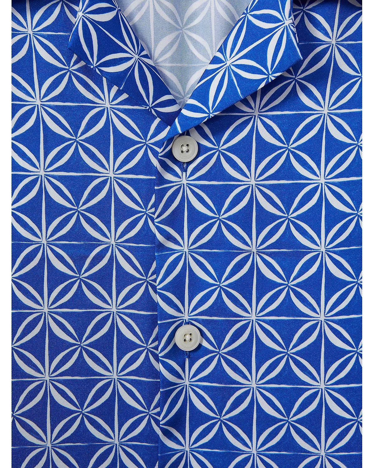 NWT was $160 REISS Blue Floral, Regular-Fit, Button-Down, Camp Shirt Sz. S image 5