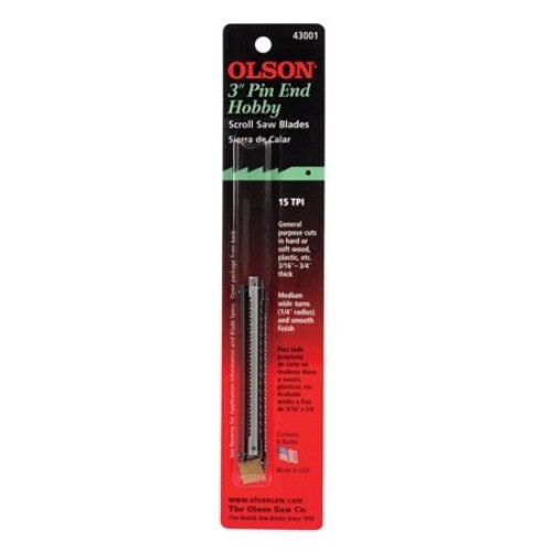 Olson 3 in. Carbon Steel Scroll Saw Blade 15 TPI 6 Pk, 43001 - Picture 3 of 3