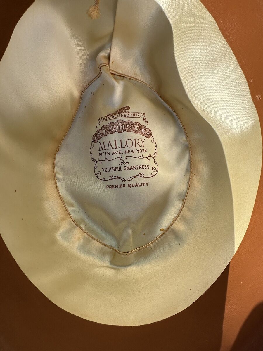 Vintage Fedora 1950's Mallory Broadmoor 7 1/4 Long Oval | eBay Vintage Fedora 1950's Mallory Broadmoor 7 1/4 Long Oval | eBay