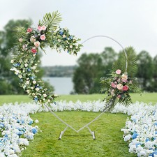 Metal Heart Shaped Wedding Arch Backdrop Stand White for Wedding Ceremony Decor 