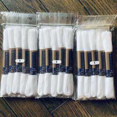 Yokota Daruma Sashiko Thread 40m col.1 White (5pcs) x 3 set