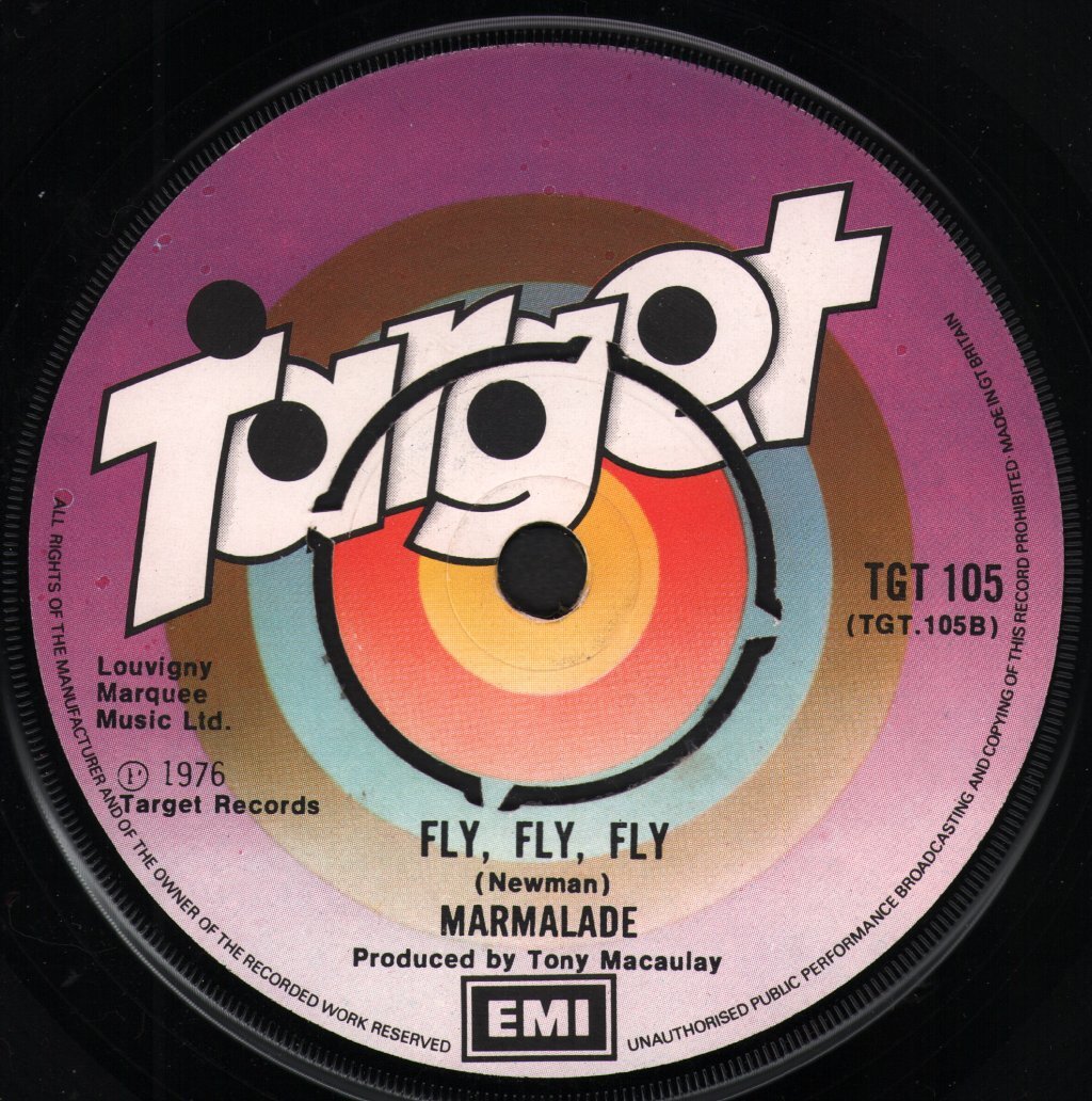 MARMALADE FALLING APART AT THE SEAMS 7" VINYL 4 prong label design