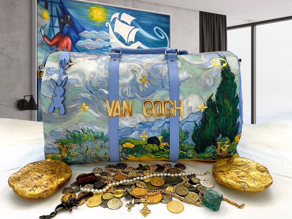 LOUIS VUITTON JEFF KOONS VINCENT VAN GOGH LUGGAGE DUFFLEBAG