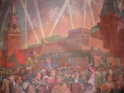 RUSSISCHER SOWJETISCHER SOZIALISTISCHER REALISMUS STIL POSTER - WW2 SIEGSTAG LENIN STALIN - Bild 5 von 10