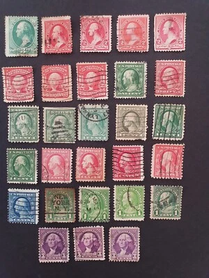 LOT 28 TIMBRES/STAMPS USA ETATS UNIS - GEORGE WASHINGTON 1870-1935 - Photo 1/4