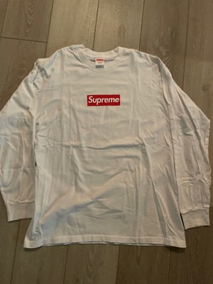 Supreme Box Logo L/S Long Sleeve Tee White Size Large | eBay