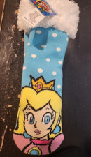 SUPER MARIO SLIPPER SOCKS PRINCESS SOCK SIZE 6-81/2 1 PAIR X97