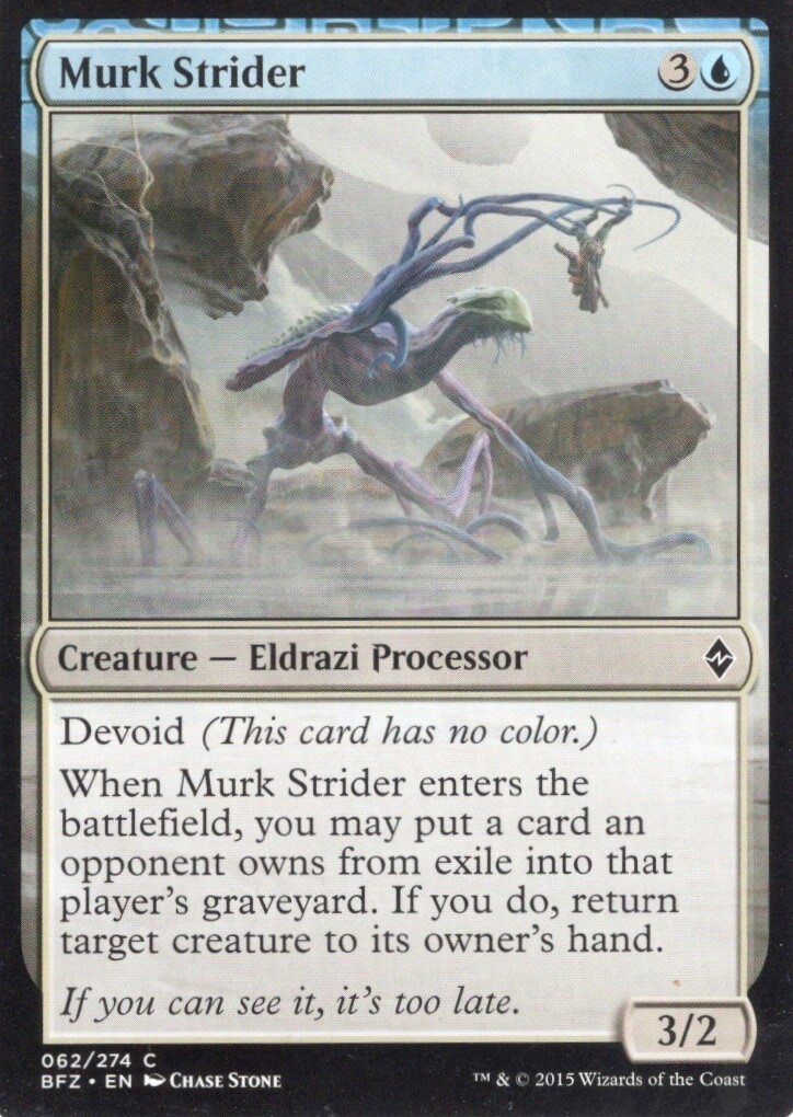 4X MURK STRIDER 062/274 BATTLE FOR ZENDIKAR MTG MAGIC LP X4