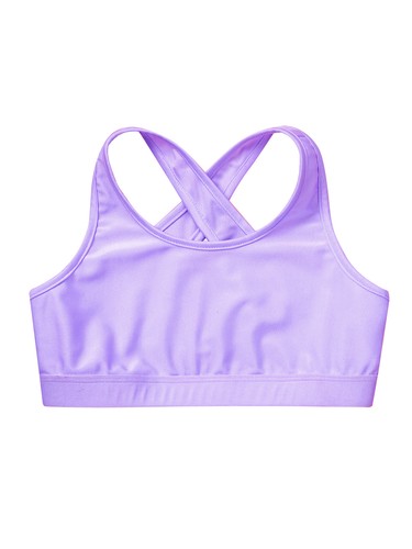 Kids Girls Sports Bra Tops Keyhole Back Crop Tops Yoga Dance Running Training - Picture 39 of 62