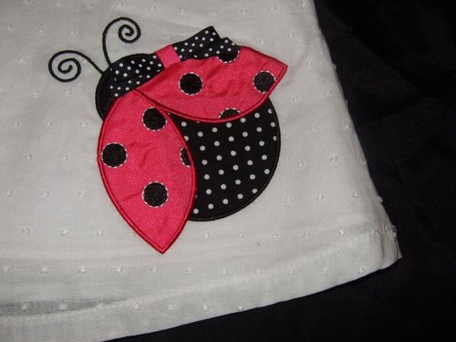 NWT RARE TOO! White black pink ladybug top Black white polka dot leggings 24 mos - Picture 3 of 5