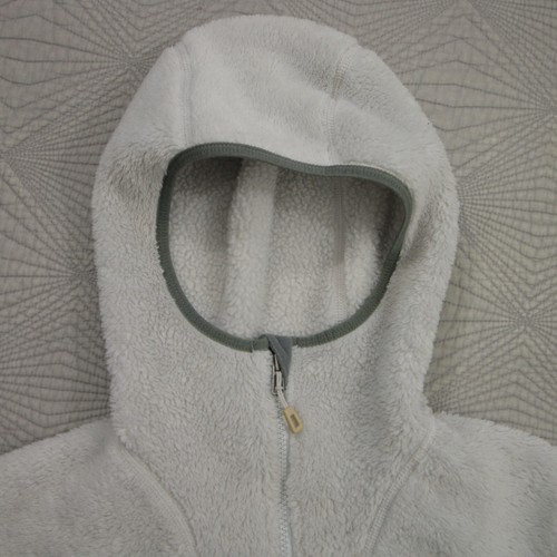 Patagonia Deep Pile Fleece Hoodie Hoody Jacket Womens SLight Gray Regulator R4 - Picture 12 of 19