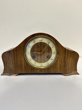 Vintage Hermle Art Deco Style Wooden Chiming Mantle Clock 8 Day 7 Jewels