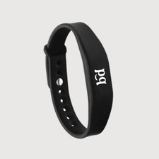 Popqoq Digital Business Card Black Wristband Tap Share