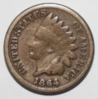 1864 Indian Head Cent Copper Nickel VG (Y169)