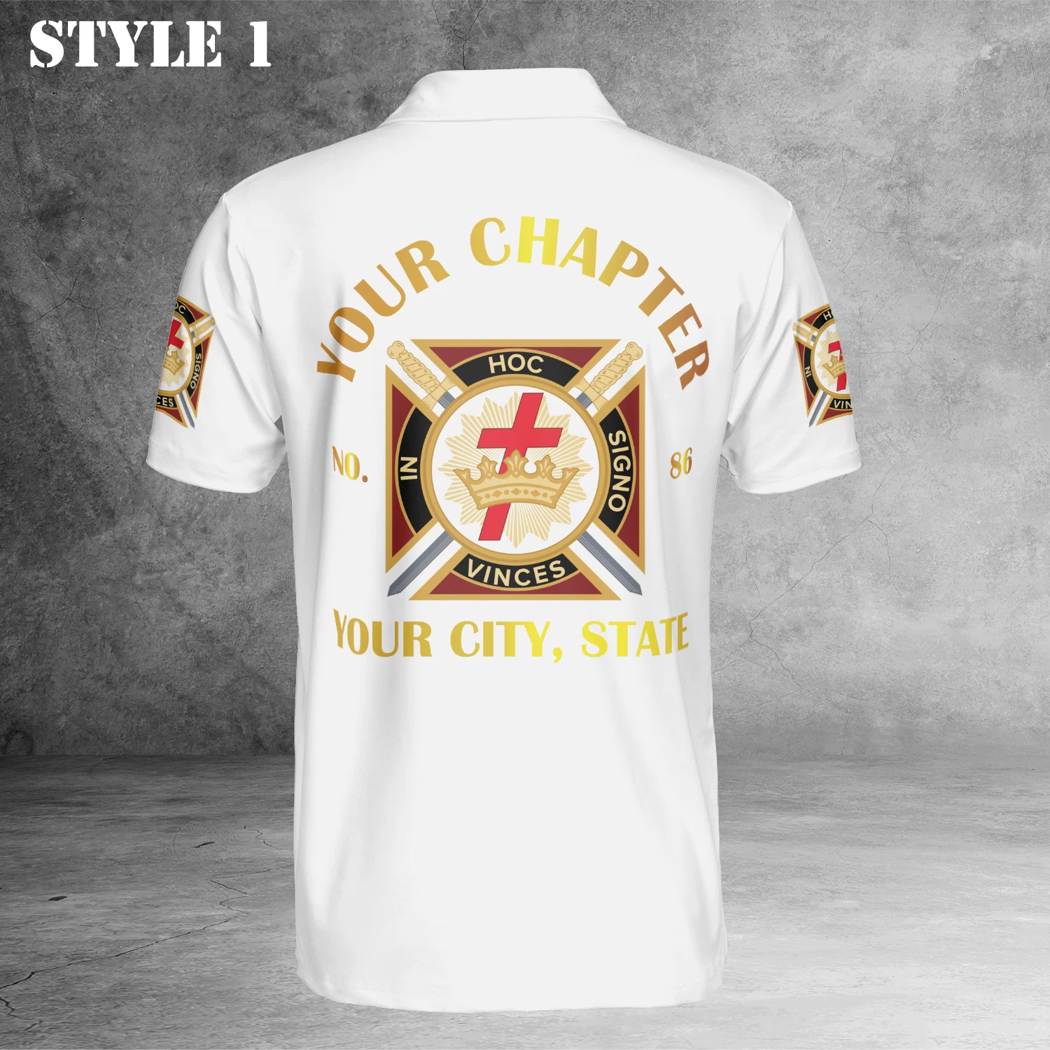 Personalized Name Masonic Knights Templar Freemasonry 3D Polo Shirt