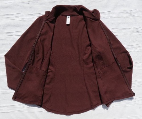 90 DEGREE Women’s M L Wine Interlink Ribbed Princess Seam Performance Jacket Top - Picture 4 of 7