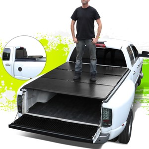 For 02 18 Ram 1500 2500 3500 8 Ft Bed Aluminum Hard Tri Fold Tonneau Cover Kit Ebay