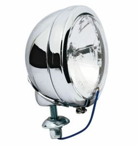 Faro Posteriore Texas Cromato Per Moto - Luce ECE Omologata 21/5W Per Harley, Bobber E Cafe Racer