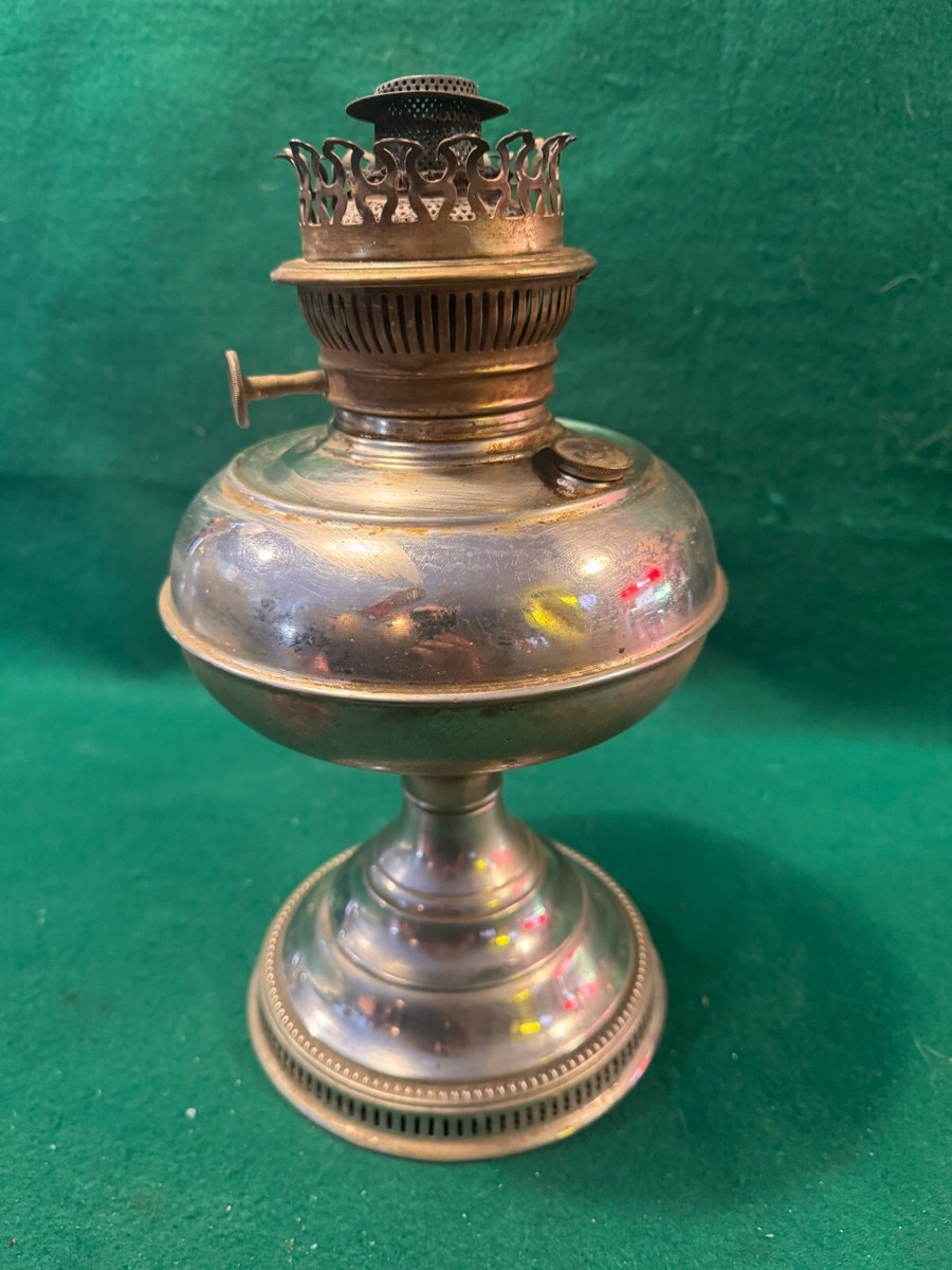 Vintage 1905 Rayo Oil Kerosene Lamp Nickel Plated Center Draft | eBay
