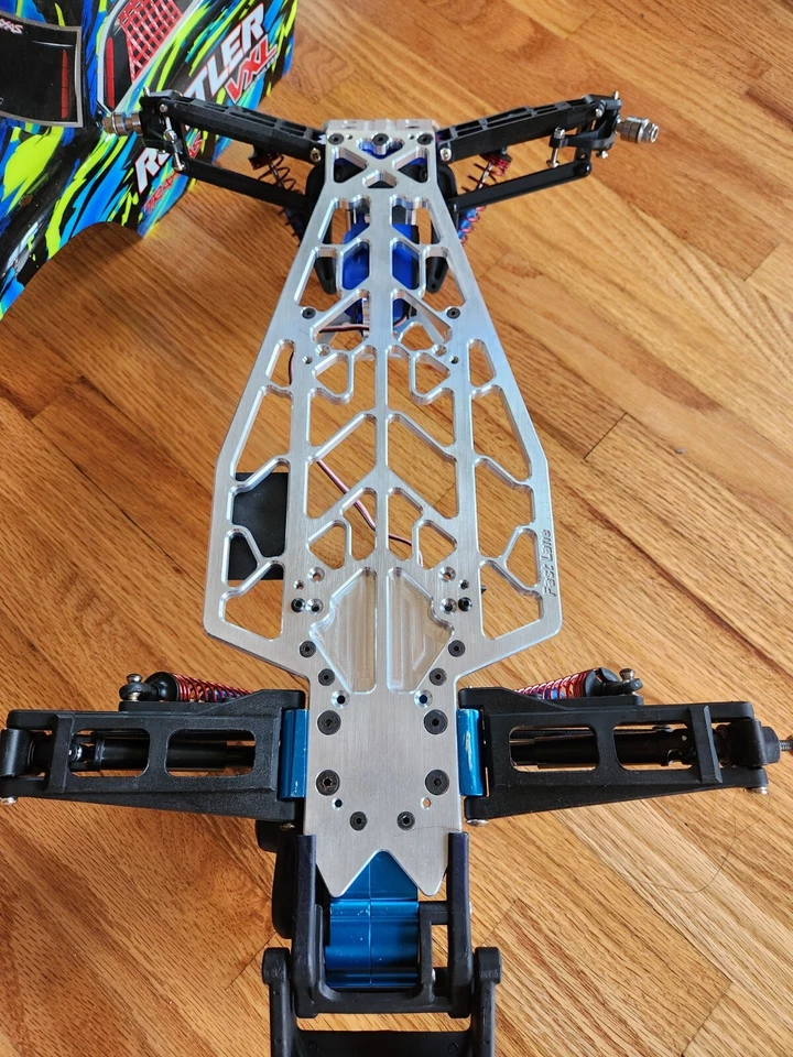 Chasis FLM Traxxas Rustler Custom Speed Drag MÁQUINA DE CARRIL RÁPIDO  Foto 3 de 4