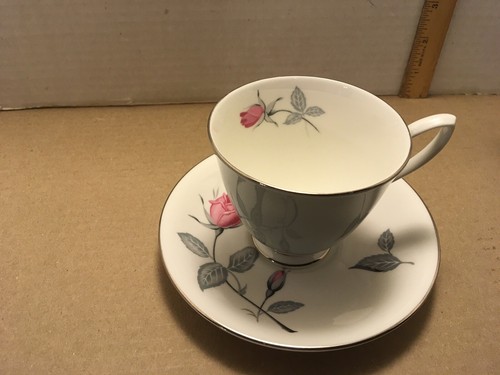 Royal Albert "Trent Rose" Teetasse & Untertasse rosa / grau selten! - Bild 2 von 7