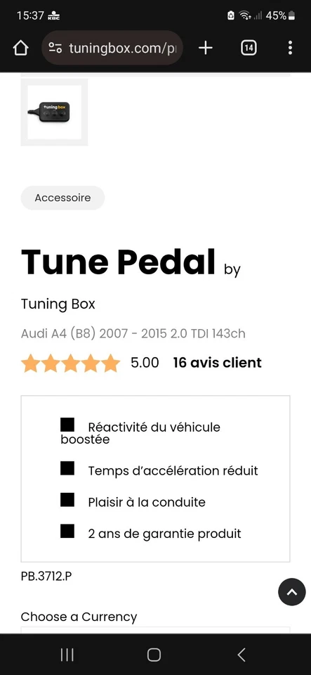 Tune Pedal+ AUDI A4 Avant (8K5, B8, 07-15) 2.0TDI / Golf VI (5K) 2008-2016 - Imagen 4 de 4