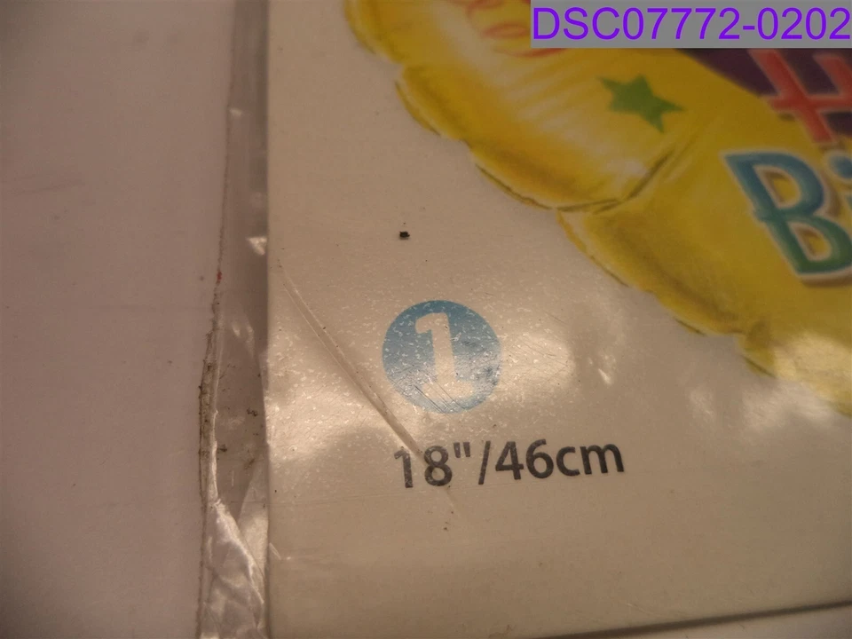 Quantidade = 2: 18" balão Mylar de folha feliz aniversário rosto sorridente P/N 29644 - Imagem 2 de 3