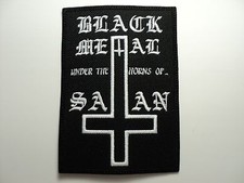 BLACK METAL SATAN EMBROIDERED PATCH