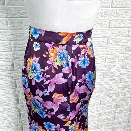 Maxi Falda Floral Multicolor Estilo Filly con Tren Talla Pequeña - Imagen 10 de 10