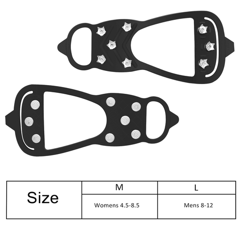 Ice Crampons Snow Grips Anti Slip Studs Cleats Spikes Grippers On Over Shoe Boot - Picture 8 of 18