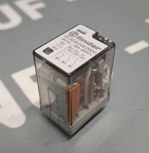 553380480000 - Finder - 55.33.8.048.0000 / Set Of 10 Relay 3rt 10a 48vac Neuuf - Image 2 of 4
