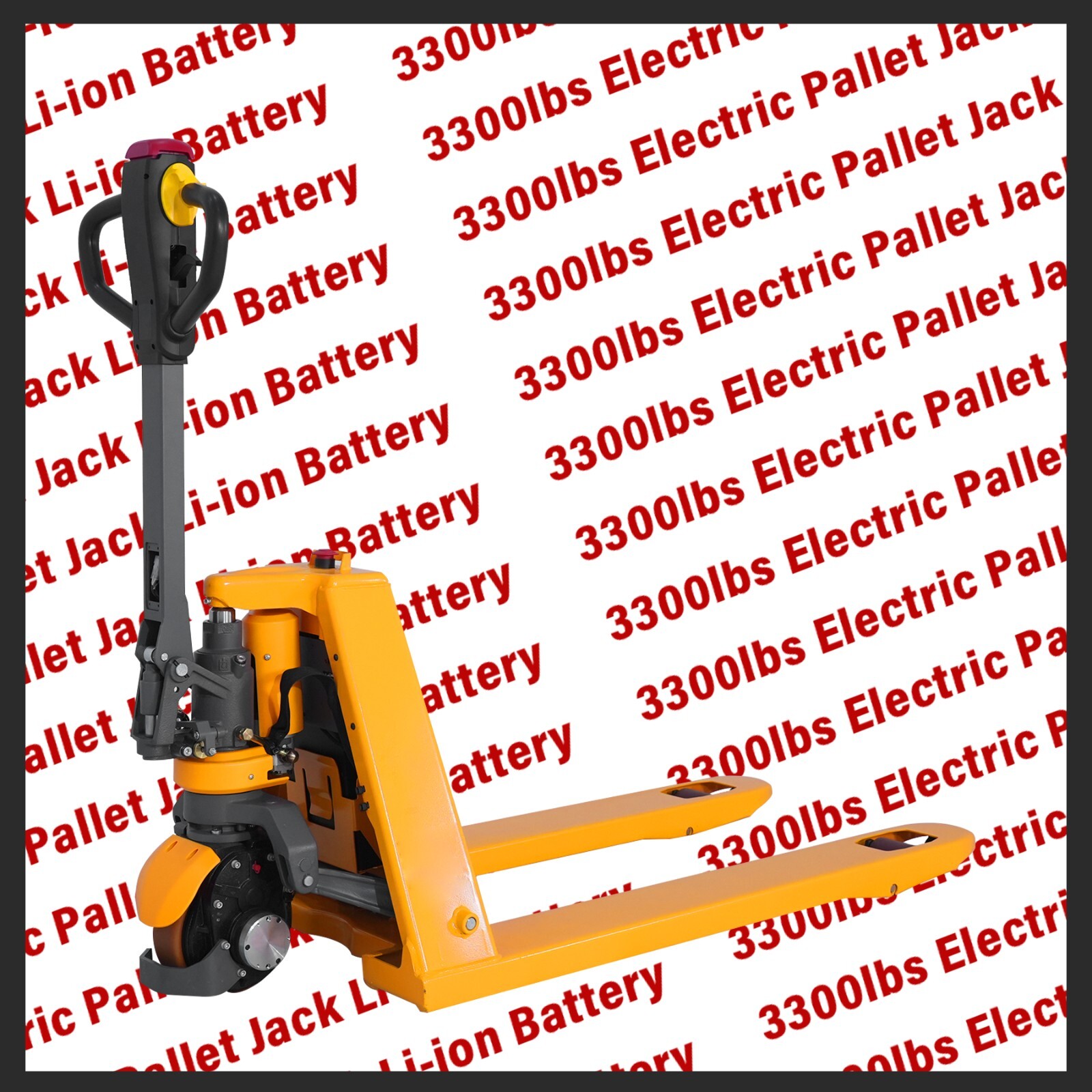 APOLLOLIFT Electric 24V Lithium Battery Pallet Jack Truck 3300lb W/ 48"X27" Fork