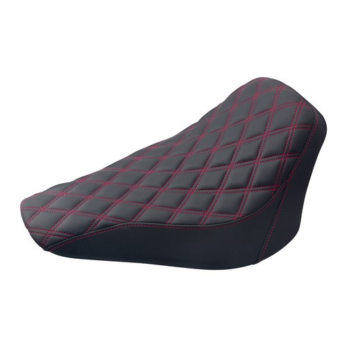 Front Driver Solo Seat w/ Red Stitching For Harley Breakout 13-17 Rocker C 08-17 - Picture 10 of 19