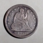 1857 Seated  Liberty Quarter 25 Cents cd