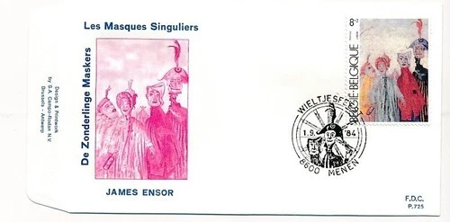 D164621 Belgium FDC P.725 Paintings James Ensor Menen