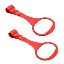 2Pcs Baby Exercise Pull Up Rings Red Durable Plastic Playpen Walking Tool